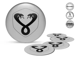 Shelby Adesivi Cupola Epox Logo Decalcomania Cerchio Resina
